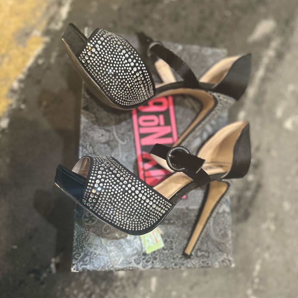 Evening out rhinestone heels